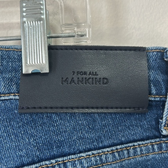 7 For All Mankind  Logan Stovepipe Explorer Jeans size 33 classic blue straight - Picture 10 of 15